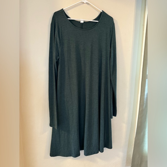 Old Navy green dress women’s XLT super soft knit stretch long sleeve NWT comfy - Picture 1 of 12